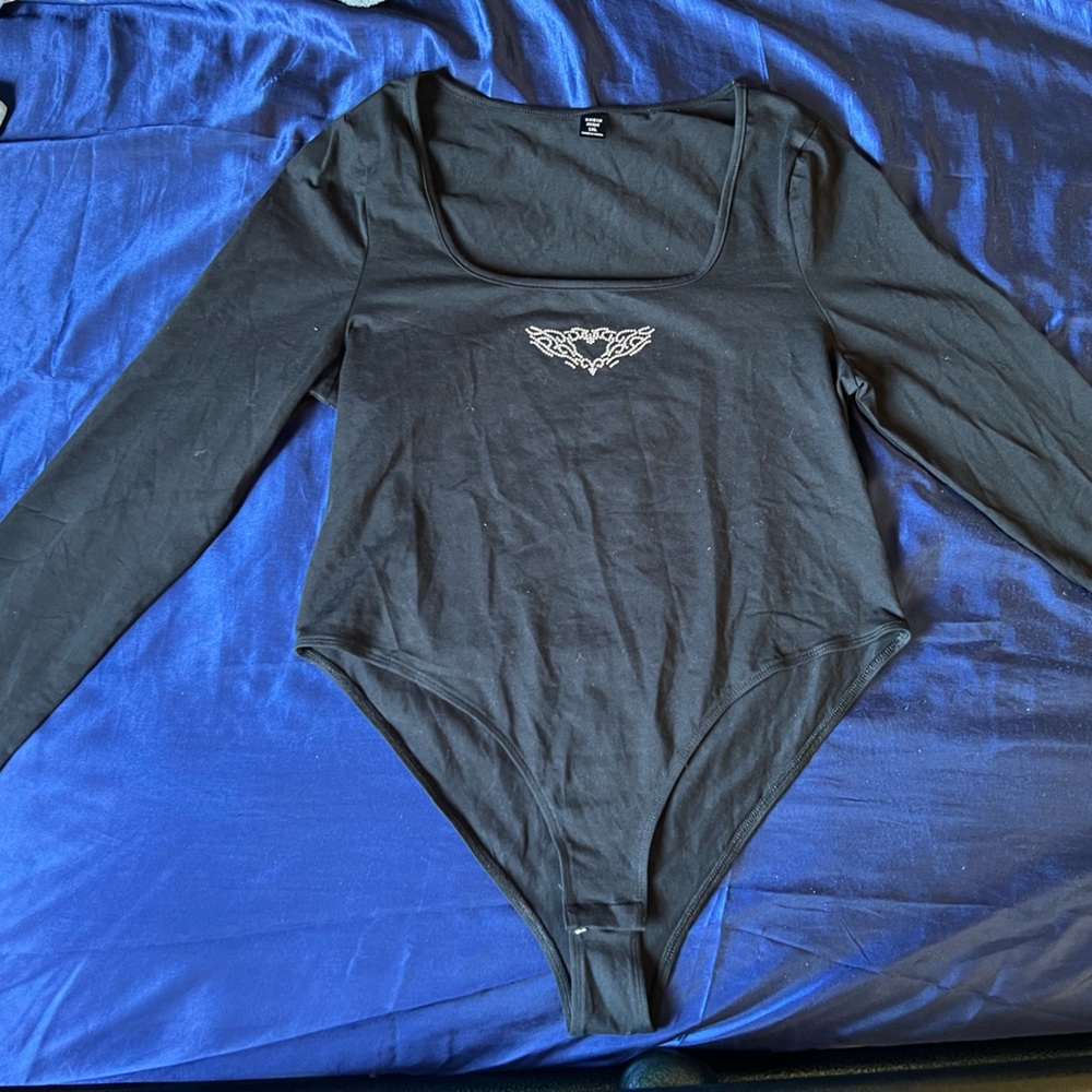 Black long sleeve body suit, never worn